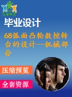 68弧面凸輪數(shù)控轉(zhuǎn)臺的設(shè)計(jì)—機(jī)械部分【開題報告+任務(wù)書+畢業(yè)論文+cad圖紙】【全套機(jī)械資料】