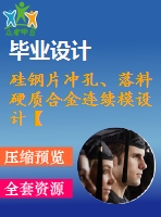 硅鋼片沖孔、落料硬質(zhì)合金連續(xù)模設(shè)計【帶三維】