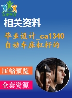 畢業(yè)設(shè)計(jì)_ca1340自動(dòng)車(chē)床杠桿的加工工藝規(guī)程及鉆孔φ4夾具設(shè)計(jì)